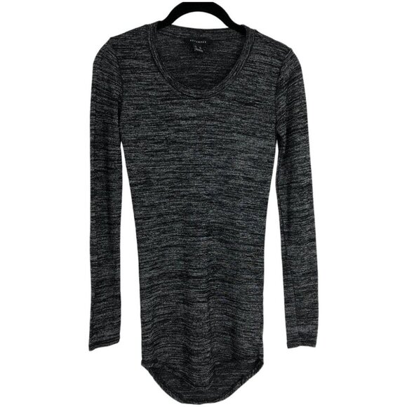Revamped Dark Grey Heathered Long Sleeve Crew Neck Shirt size XS - Picture 1 of 15